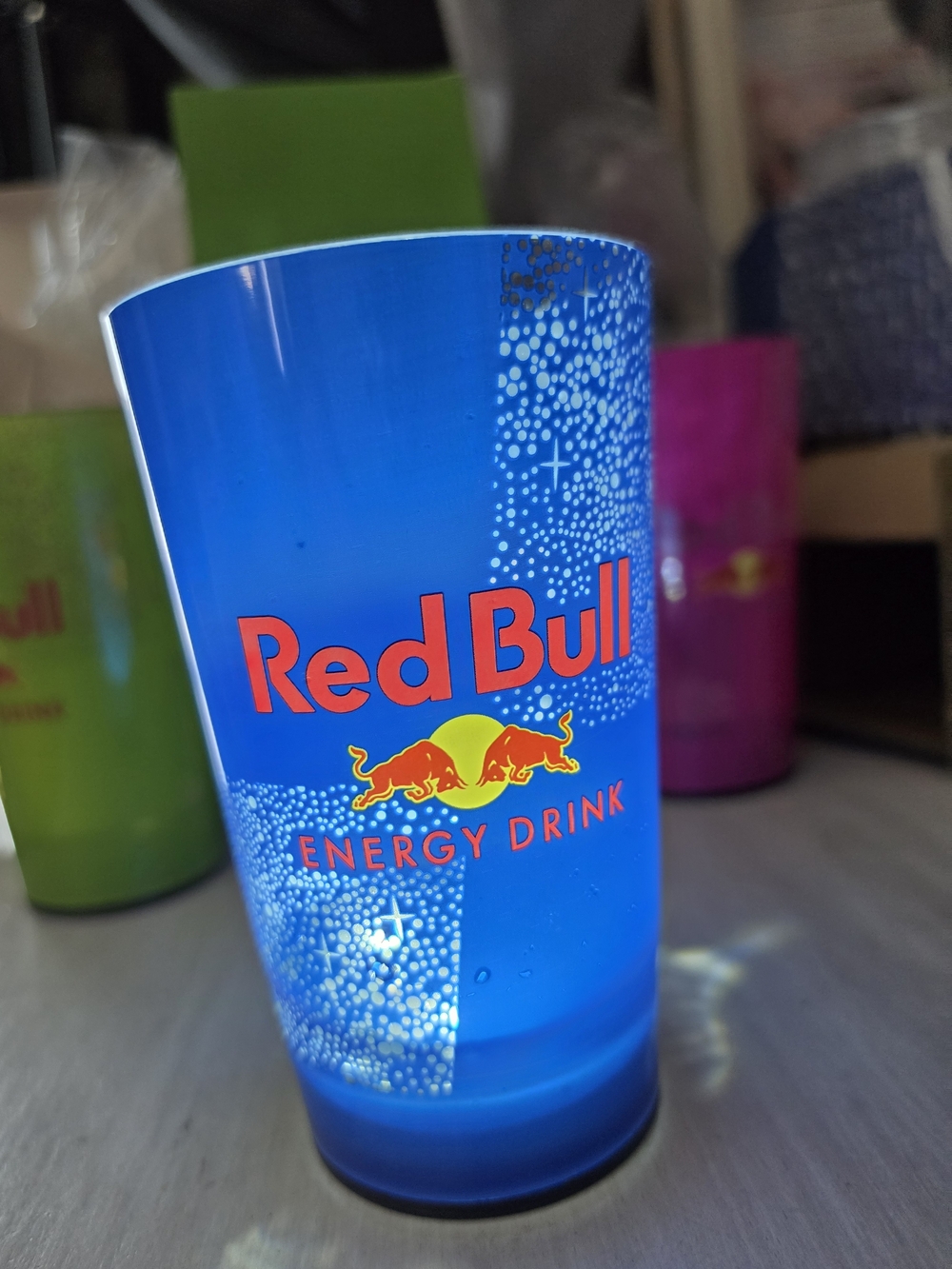 Blue Energy Drink Tumbler With Led